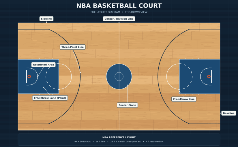 Basketball Court Diagram | Lines, Markings & Layout Explained